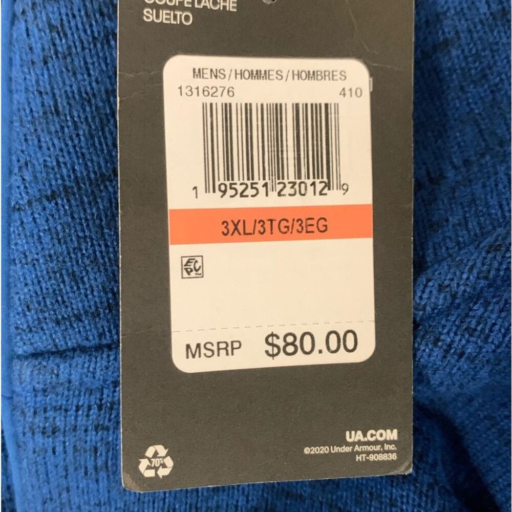 Under Armour Men's 3XL UA Specialist Henley 2.0 Pullover, Blue - Picture 8 of 9
